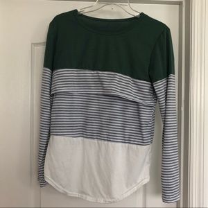 Long sleeve nursing shirt